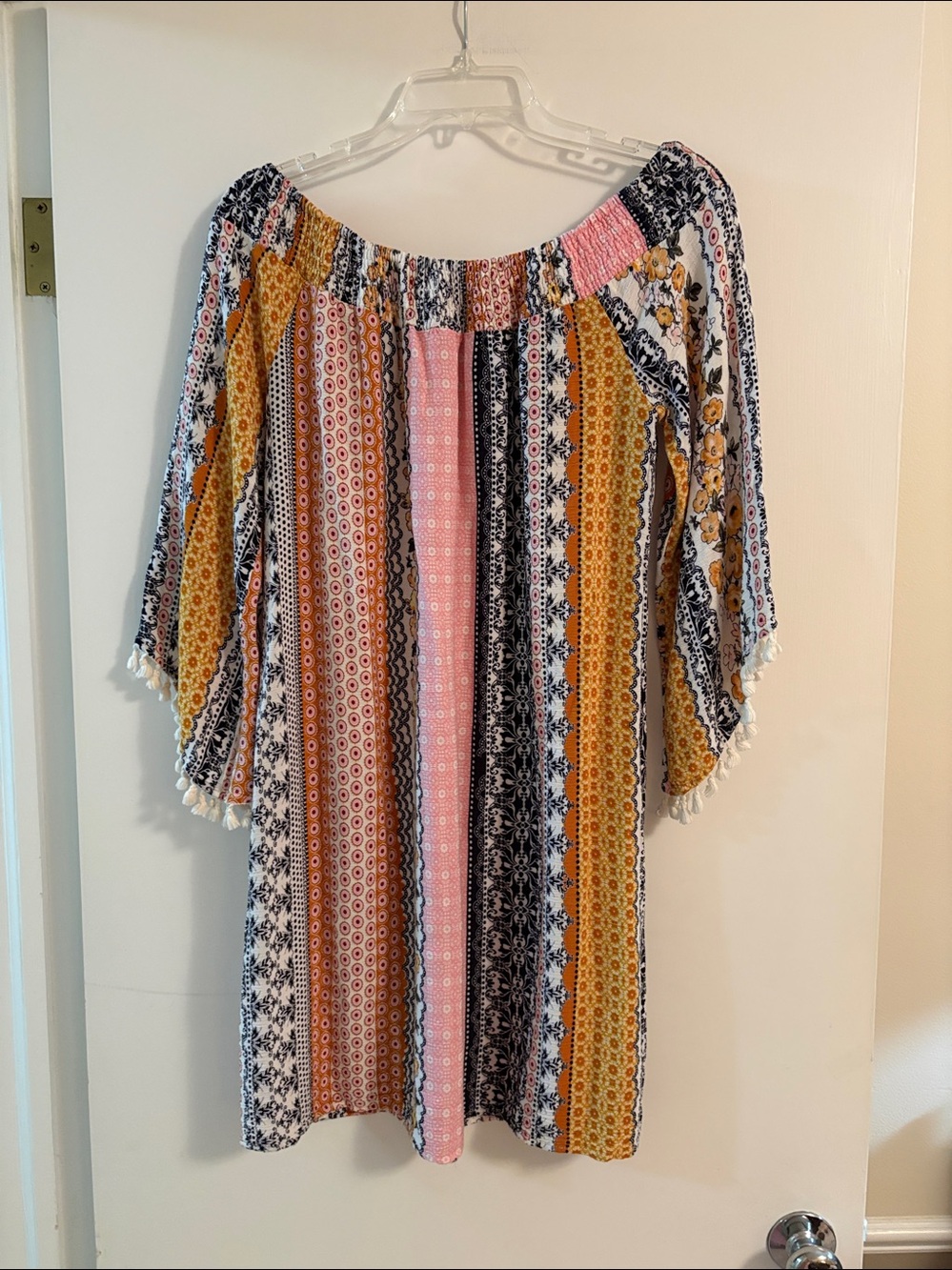 💫 💛 Boho Striped Tunic Dress 🧡